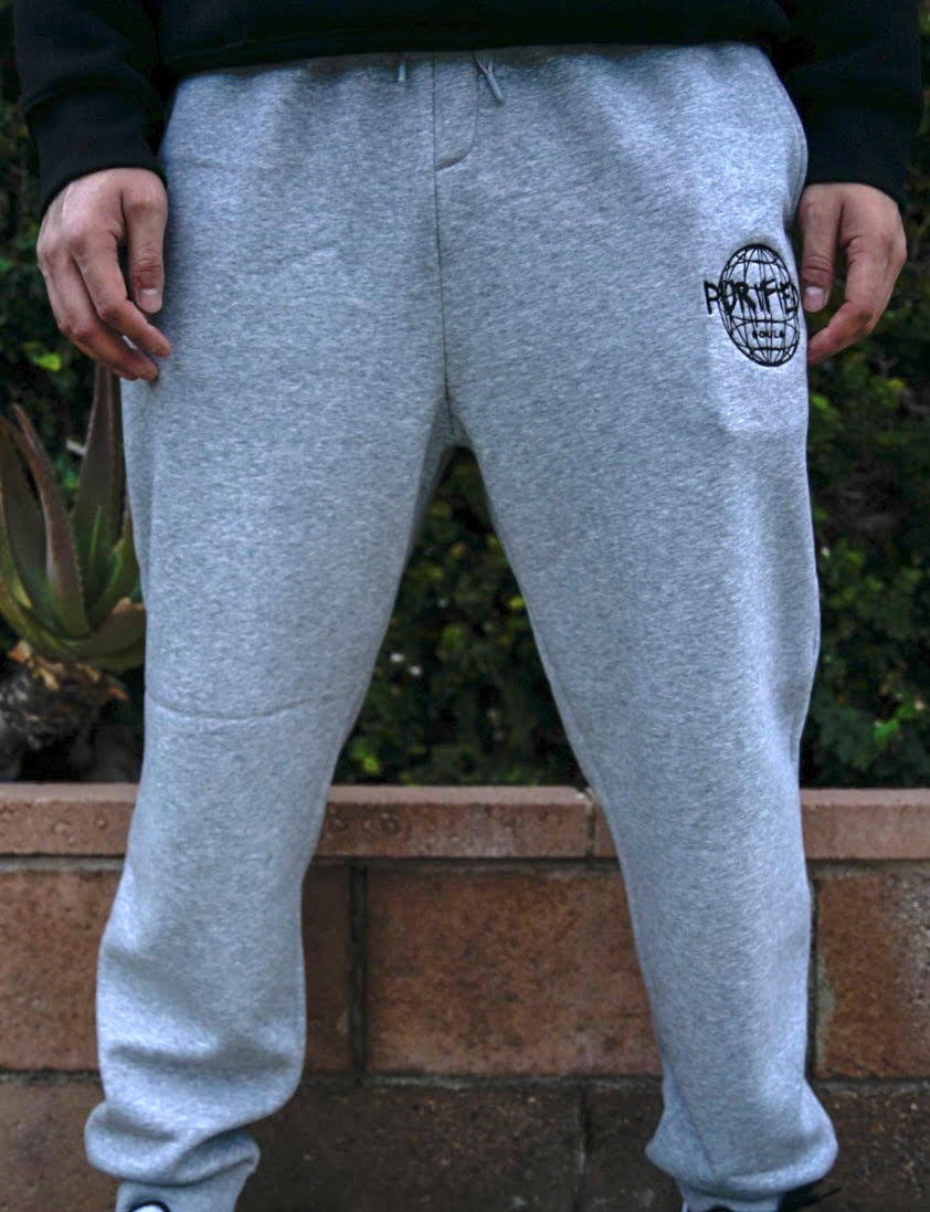 Gray Purified Sweatpants Unisex